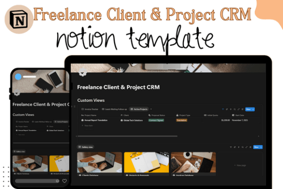 Download Freelance Client &amp; Project CRM Notion - Freelance Collection