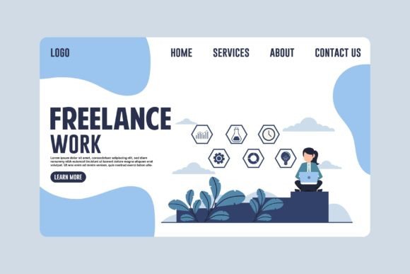 Download Landing Page Freelance Concept Design - Freelance Collection