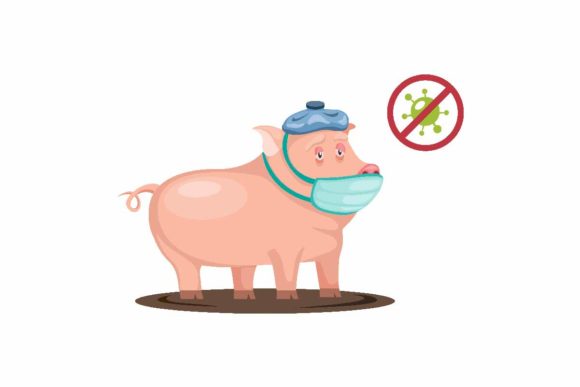Download Pig Sick Got Fever and Flu Wear Mask - Flu Collection