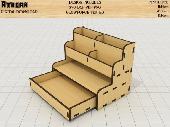 Download Wooden Home Office Desk Organizer SVG - Office Collection