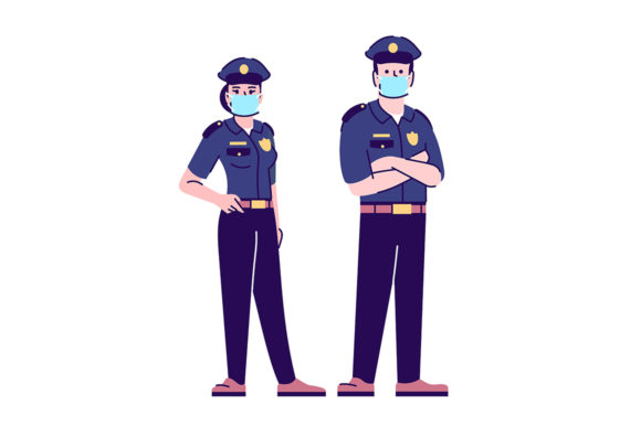 Download Police Officers in Covid19 Pandemic - Office Collection