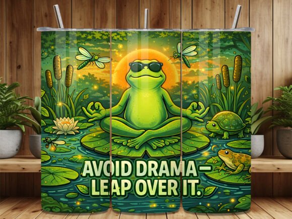 Download Avoid Drama Leap over It Frog Tumbler - Avoid Collection