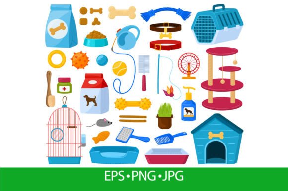 Download Cartoon Pet Shop Accessories, Cats, Dogs - Cat Collection