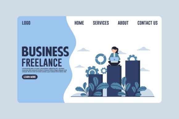 Download Landing Page Business Freelance Concept - Freelance Collection