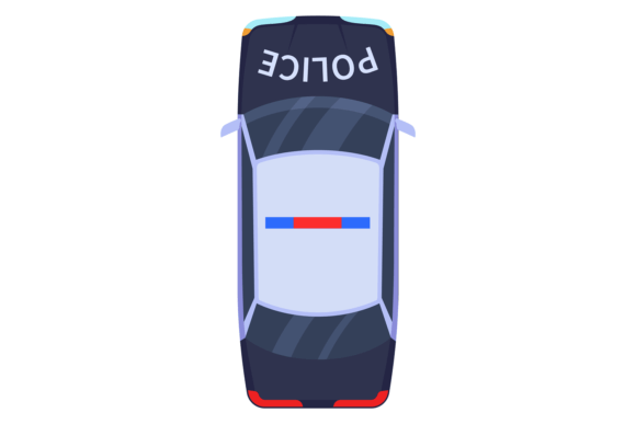Download Police Car Top View. Patrol Officer Auto - Office Collection